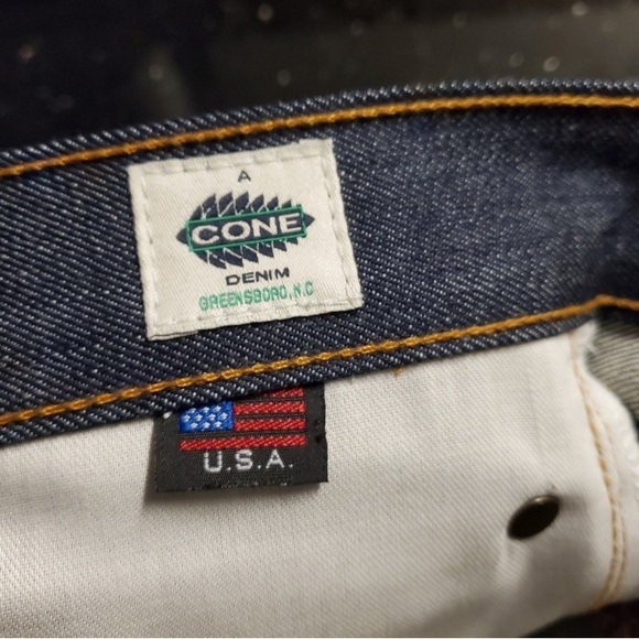 Brave Star CONE MILLS skeleton skinny selvedge denim jeans. W36 made in USA - Picture 7 of 12